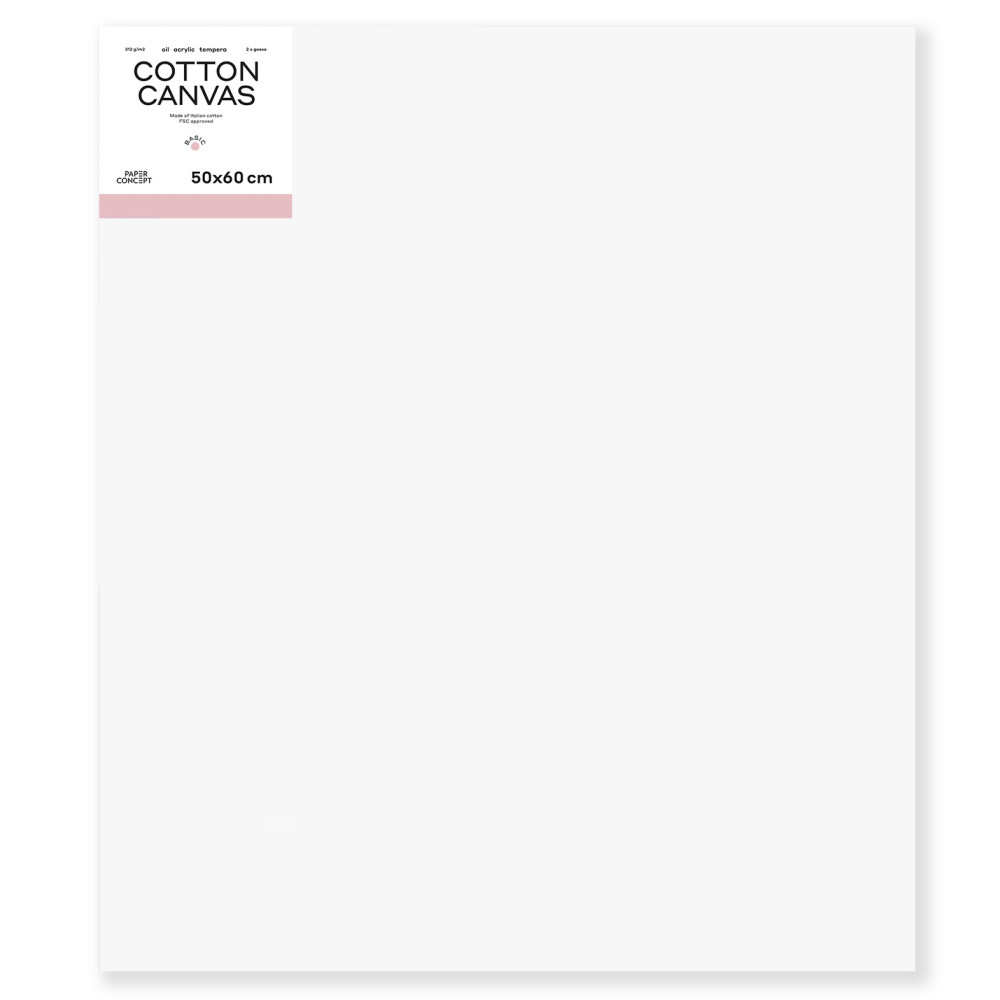 Cotton stretched canvas Basic - PaperConcept - 50 x 60 cm