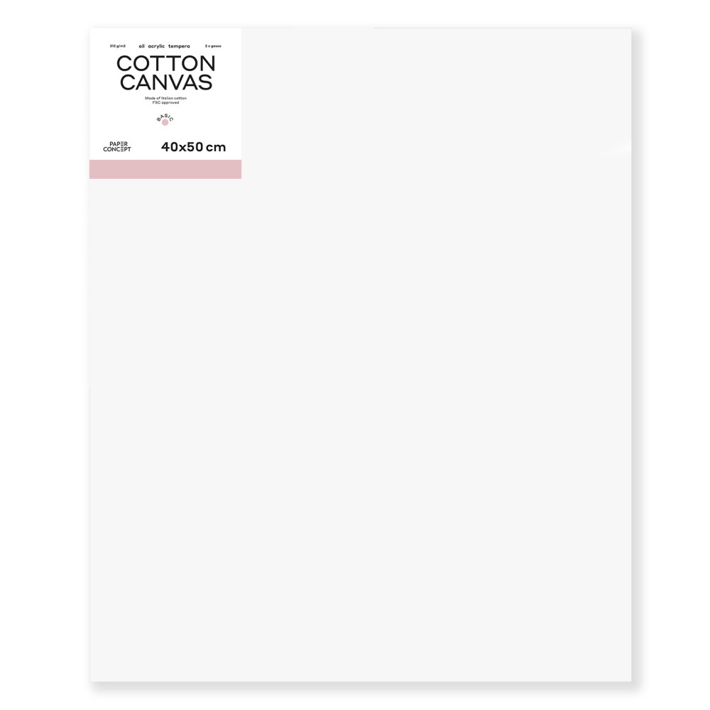 Cotton stretched canvas Basic - PaperConcept - 40 x 50 cm