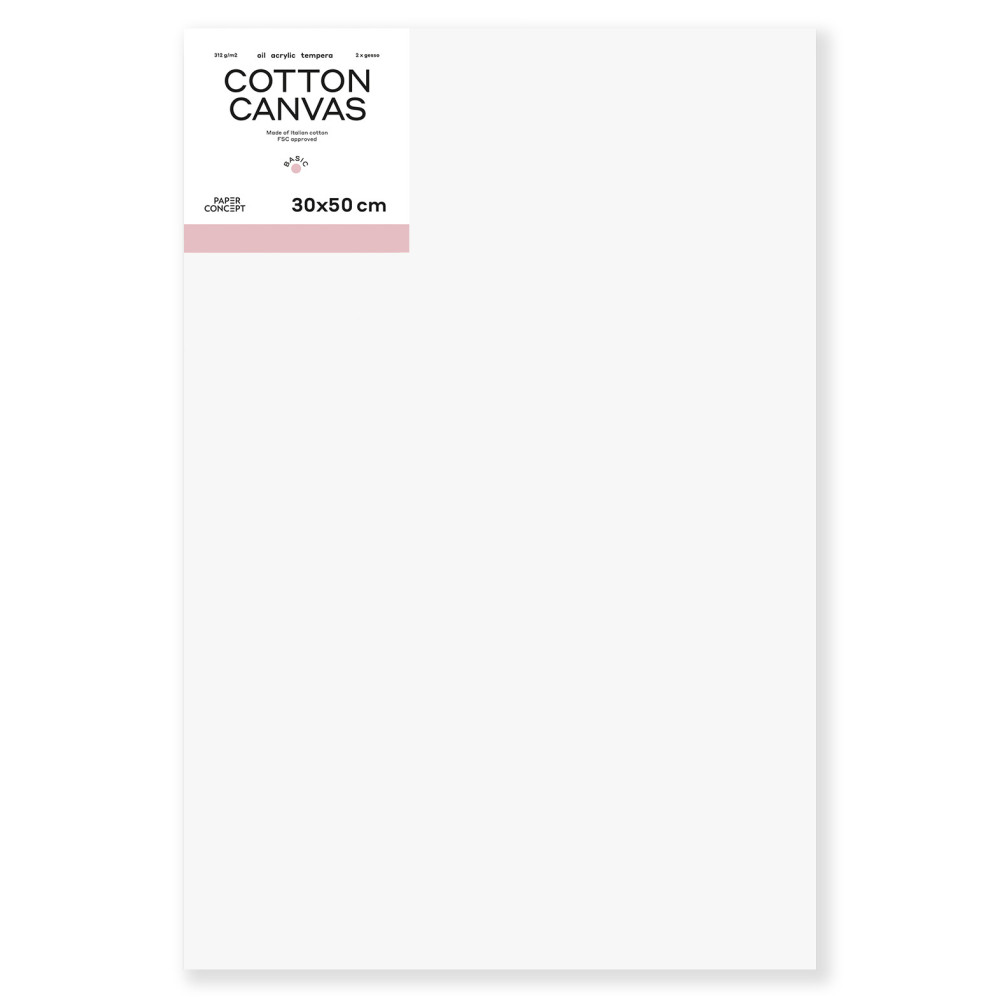 Cotton stretched canvas Basic - PaperConcept - 30 x 50 cm