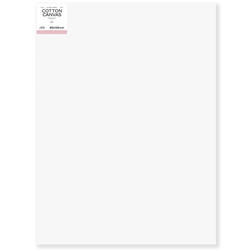 Cotton stretched canvas Basic PaperConcept 80 x 100 cm