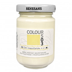 Farba akrylowa Colours - Renesans - 03, Naples yellow, 125 ml