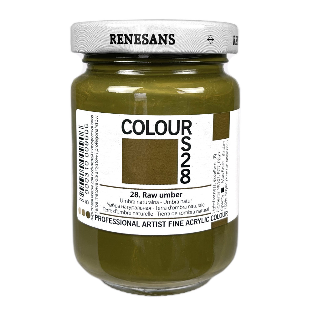 Farba akrylowa Colours - Renesans - 28, raw umber, 125 ml