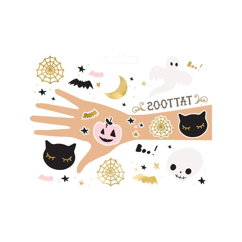 Temporary tattoos for kids Boo! - 12 pcs.