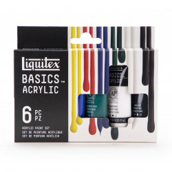 Zestaw farb akrylowych Basics Acrylic - Liquitex - 6 kolorów x 22 ml