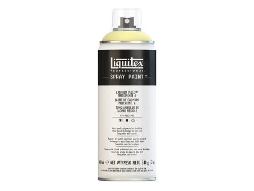 Farba akrylowa w spray'u - Liquitex - Cadmium Yellow Medium Hue 6, 400 ml