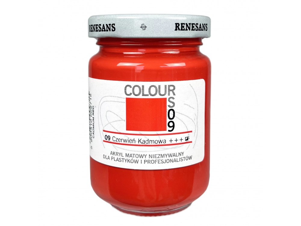 Farba akrylowa Colours - Renesans - 09, red cadmium, 125 ml