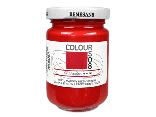 Farba akrylowa Colours - Renesans - 08, vermilion, 125 ml
