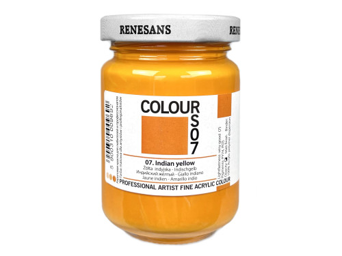 Farba akrylowa Colours - Renesans - 07, Indian yellow, 125 ml