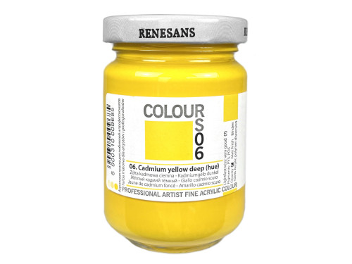 Acrylic paint Colours - Renesans - 06, Cadmium Yellow Deep, 125 ml