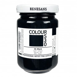 Acrylic paint Colours - Renesans - 30, Black, 125 ml
