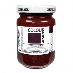 Acrylic paint Colours - Renesans - 29, Burnt Umber, 125 ml