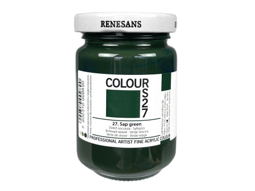 Farba akrylowa Colours - Renesans - 27, sap green, 125 ml
