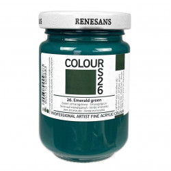 Acrylic paint Colours - Renesans - 26, Emerald Green, 125 ml