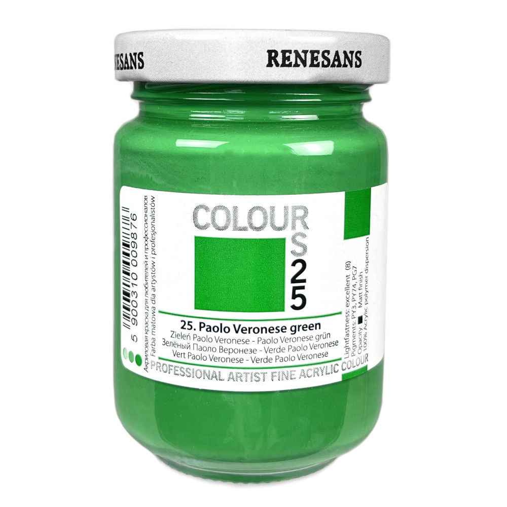 Farba akrylowa Colours - Renesans - 25, Paolo Veronese green, 125 ml