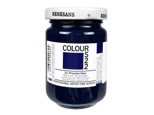 Acrylic paint Colours - Renesans - 22, Prussian Blue, 125 ml