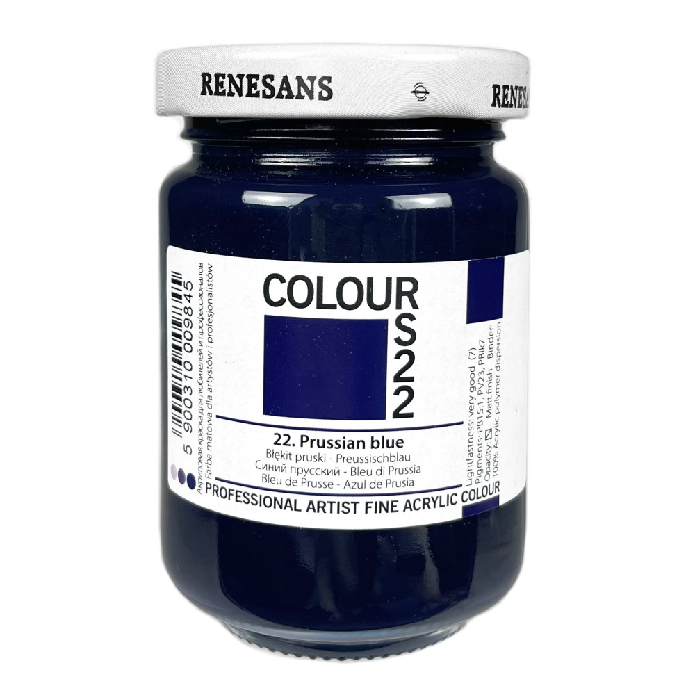 Farba akrylowa Colours - Renesans - 22, Prussian blue, 125 ml
