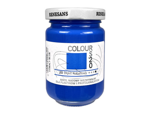 Acrylic paint Colours - Renesans - 20, Cobalt Blue, 125 ml