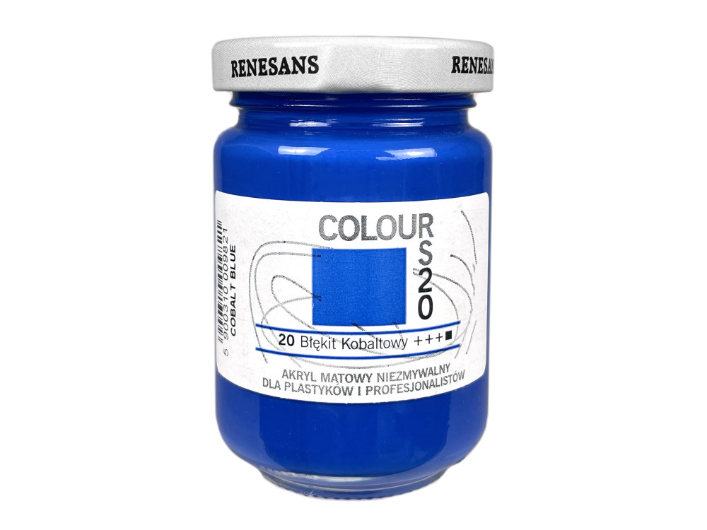 Farba akrylowa Colours - Renesans - 20, cobalt blue, 125 ml