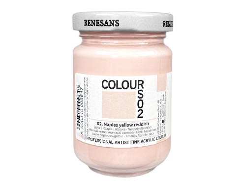 Farba akrylowa Colours - Renesans - 02, Naples yellow reddish, 125 ml