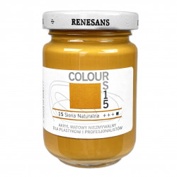 Acrylic paint Colours - Renesans - 15, Raw Sienna, 125 ml