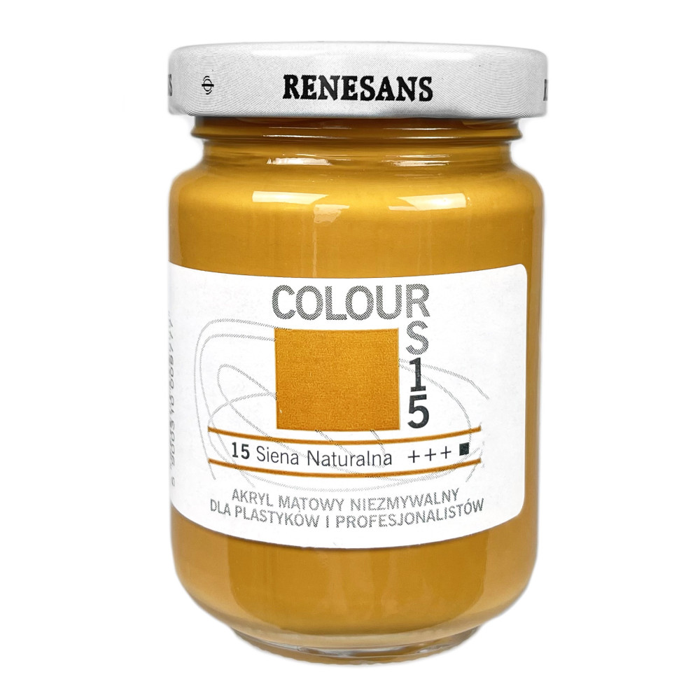 Farba akrylowa Colours - Renesans - 15, raw sienna, 125 ml