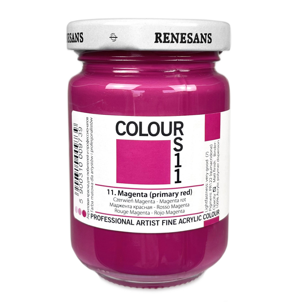 Farba akrylowa Colours - Renesans - 11, magenta, 125 ml