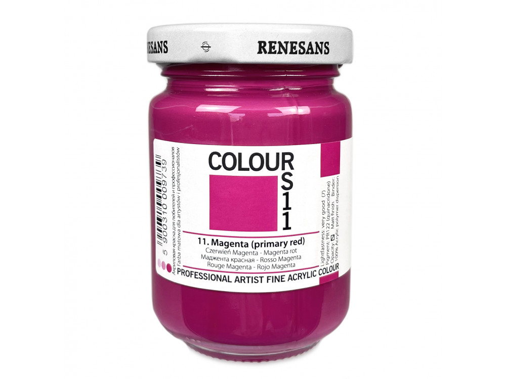 Acrylic paint Colours - Renesans - 11, Magenta, 125 ml