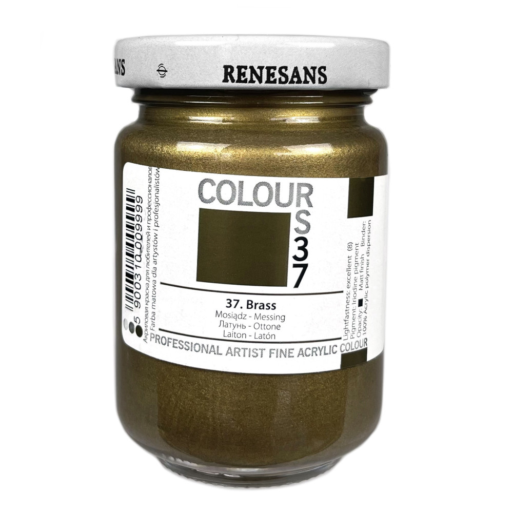 Acrylic paint Colours - Renesans - 37, Brass, 125 ml