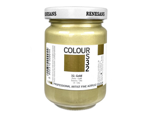 Acrylic paint Colours - Renesans - 32, Gold, 125 ml