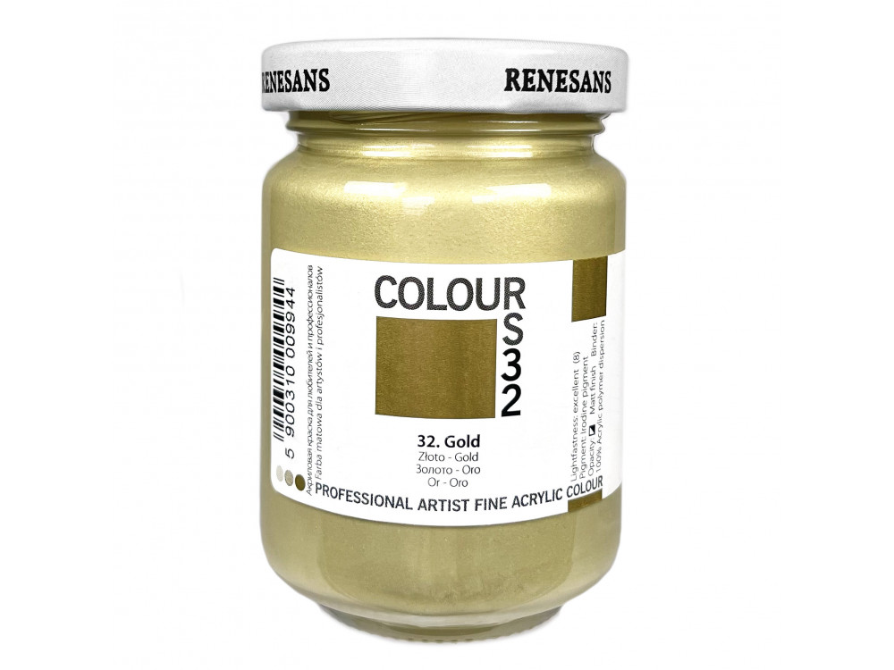 Farba akrylowa Colours - Renesans - 32, gold, 125 ml