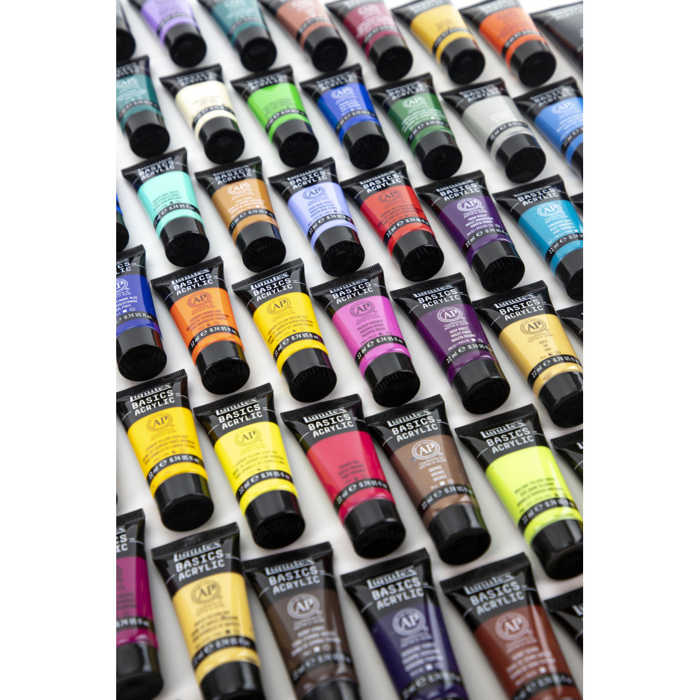 Zestaw farb akrylowych Basics Acrylic - Liquitex - 48 kolorów x 22 ml