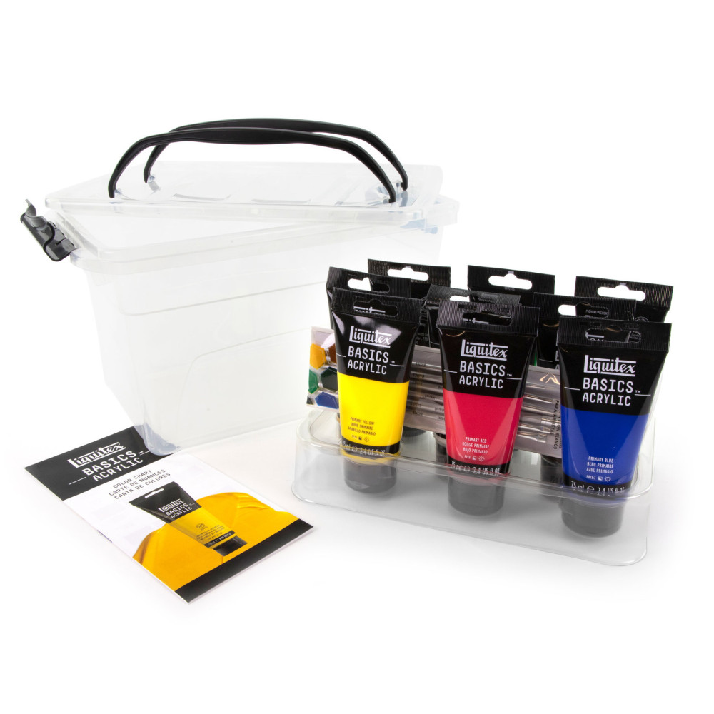 Starter Box Set of Basics Acrylic paints - Liquitex - 8 colors