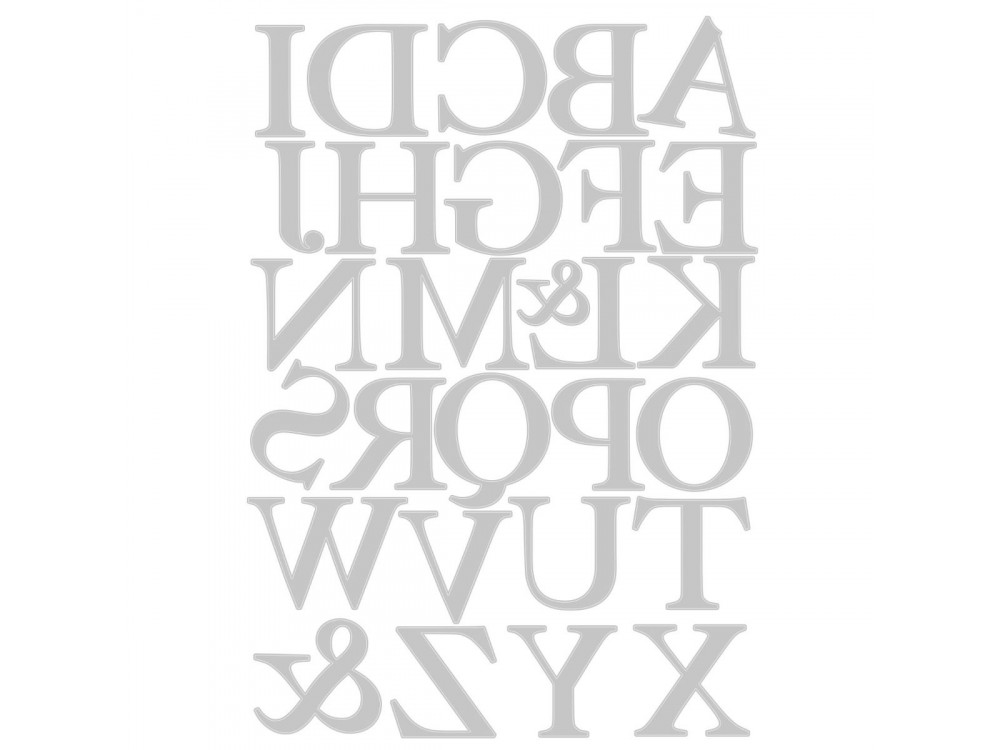 Zestaw wykrojników Thinlits - Sizzix - Serif Alphabet, 28 szt.