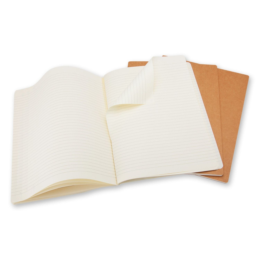 Set of 3 Ruled Cahier Journals - Kraft Brown - Large - Moleskine