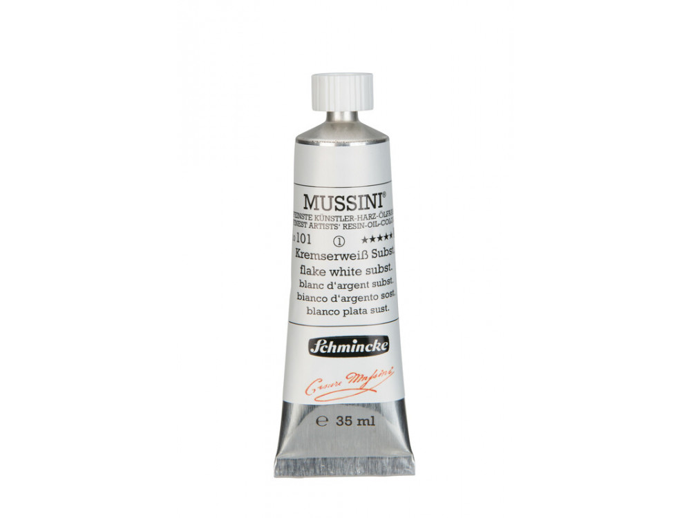 Farba olejna Mussini - Schmincke - 101, Flake White Subst., 35 ml