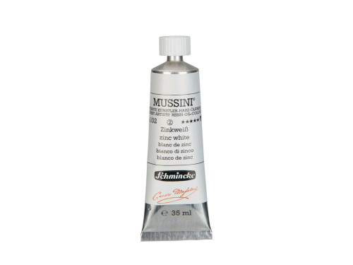 Farba olejna Mussini - Schmincke - 102, Zinc White, 35 ml