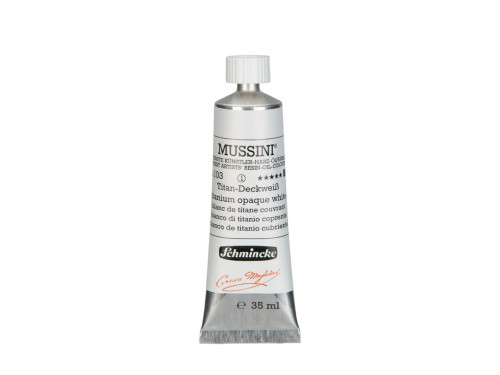 Mussini resin-oil paints - Schmincke - 103, Titanium Opaque White, 35 ml