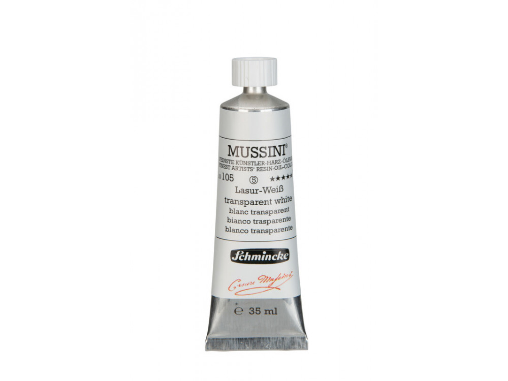 Farba olejna Mussini - Schmincke - 105, Transparent White, 35 ml