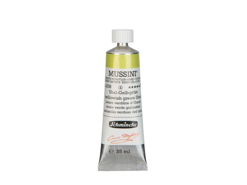 Mussini resin-oil paints - Schmincke - 208, Yellowish Green Ural, 35 ml