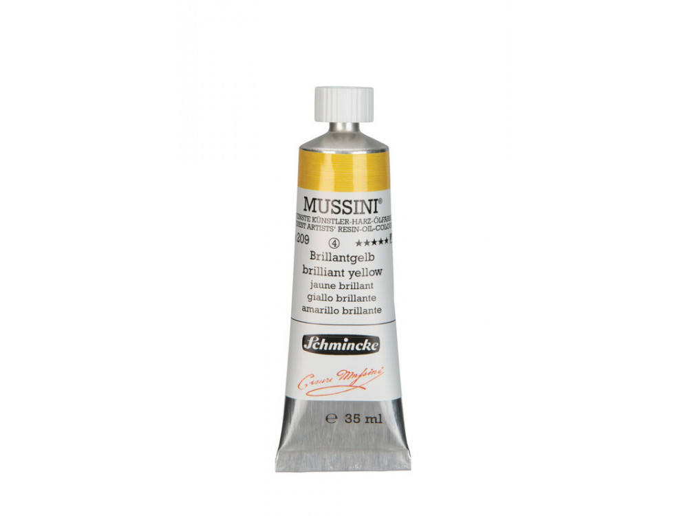 Farba olejna Mussini - Schmincke - 209, Brilliant Yellow, 35 ml