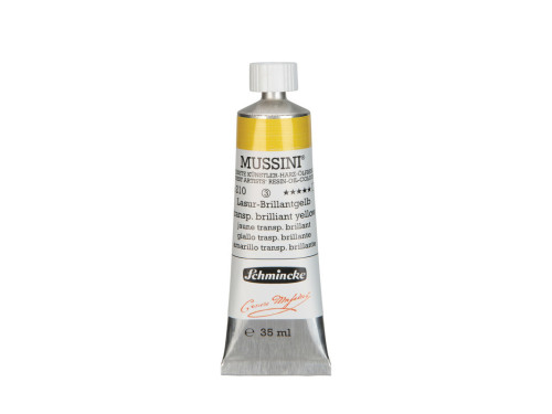 Mussini resin-oil paints - Schmincke - 210, Transparent Yellow Brilliant, 35 ml