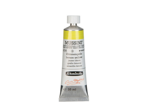 Farba olejna Mussini - Schmincke - 216, Lemon Yellow, 35 ml
