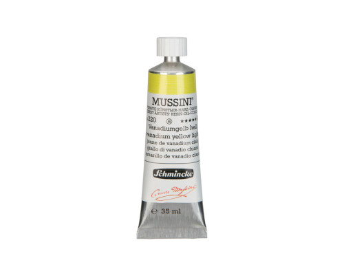Farba olejna Mussini - Schmincke - 220, Vanadium Yellow Light, 35 ml