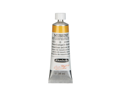 Mussini resin-oil paints - Schmincke - 221, Vanadium Yellow Deep, 35 ml