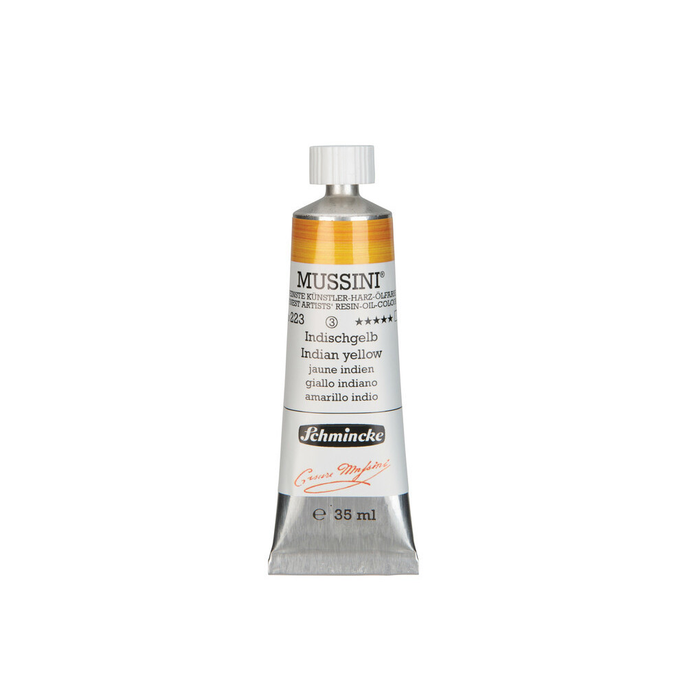Mussini resin-oil paints - Schmincke - 223, Indian Yellow, 35 ml