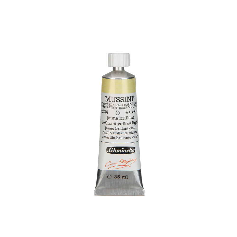 Mussini resin-oil paints - Schmincke - 224, Brilliant Yellow Light, 35 ml