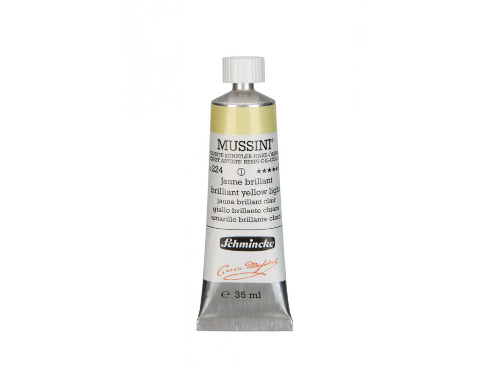 Mussini resin-oil paints - Schmincke - 224, Brilliant Yellow Light, 35 ml