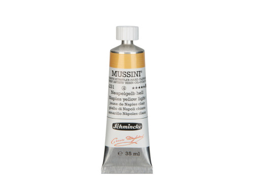 Mussini resin-oil paints - Schmincke - 231, Naples Yellow Light, 35 ml