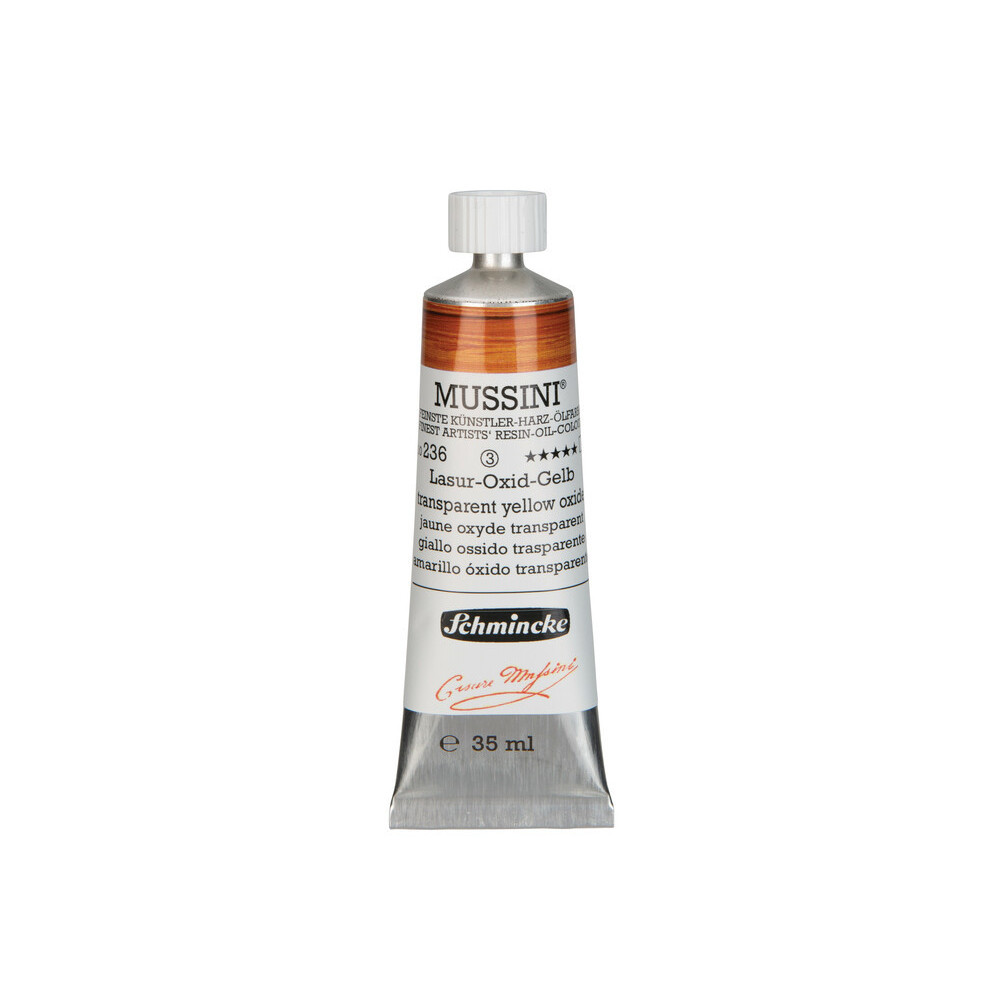 Mussini resin-oil paints - Schmincke - 236, Transparent Yellow Oxide, 35 ml