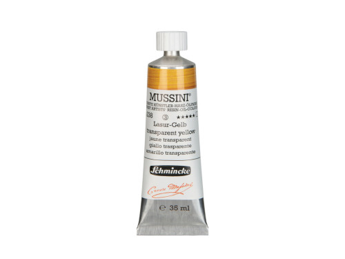 Mussini resin-oil paints - Schmincke - 238, Transparent Yellow, 35 ml